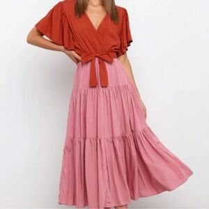 Petal + Pup Barker Tiered Midi Dres